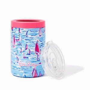 NIB/NIP Lilly Pulitzer GWP Insulated Can Tumbler - Zanzibar Blue Boatylicious